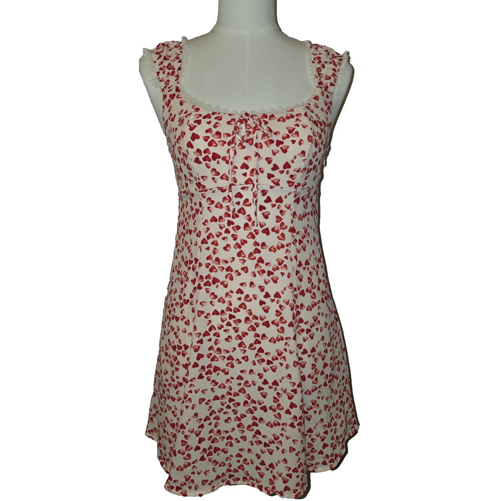 NWT XS Flirty Heart Lined Strappy Dress w/Side Zip Wild Fable MSRP $25